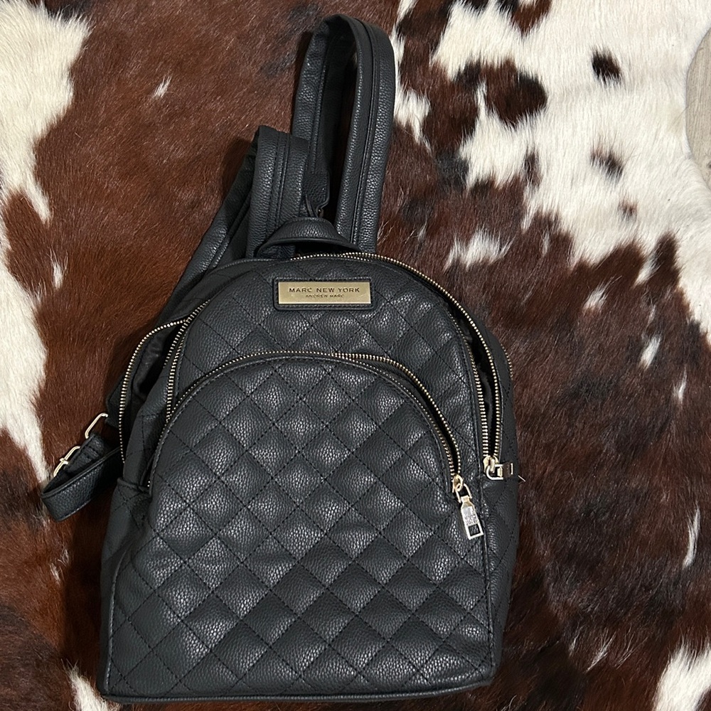 Marc New York Quilted Black Backpack